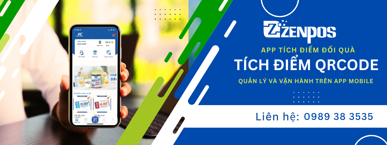 Giải pháp Tích điểm - Đổi quà sử dụng qrcode trên app mobile