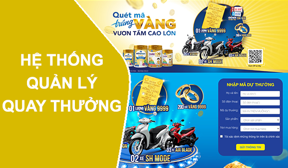 Hệ thống quản lý khuyến mại tặng quà, quét mã trúng thưởng